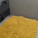 Yimobra Long Bathroom Rugs Non Slip Washable 44x24 Inch - Ultra Soft Absorbent Chenille Bath Mat, Quick Dry Shaggy Floor Carpet for Tub Shower, Yellow Home Decor Accessories