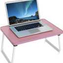 Lap Desks Laptop Tray for Bed or Couch,Portable Breakfast Serving Tray with Folding Legs,Foldable & Lightweight Mini Table, Laptop Stand for Working, Reading and Writing,Pink