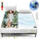AsmrCap Organic Cotton+Silver Fiber Grounding Sheets, King Size, Bed Grounding Kit with Cord [76"x 80"x 13" White-King]