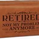 Retirement Gifts for Woman Men - Retirement Gifts for Men 2025 - Happy Retirement Present for Coworker - Cool Teacher Retirement Gift for Women, Water Resistant PU Leather Toiletry Bag