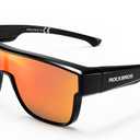 ROCKBROS Polarized Fit Over Glasses Sunglasses 100% UV400 Protection for Men Women,Wrap Around Sunglasses for Driving Cycling (Dark Black)