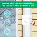 Downspout Diverter, Diverter for Downspout, Rain Barrel Diverter Kit Downspout 3"x 4" and 2"x 3", Rain Barrel Diverter Kit with Adjustable Valve, Diverts Water Into Rain Barrel,4.6ft Hose - White