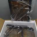 Elbourn Folding Side Table End Couch Tables,Metal Frame C-Shaped TV Stand for Sofa Living Bedroom Bedside Coffee Small Spaces(Vintage Wood Color) (Large)