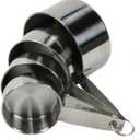 Chef Craft Select 4 Piece Measuring Cup Set, 1/4, 1/3, 1/2 and 1 cup, Stainless Steel