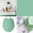Bemis Classic Colors Slow Close Toilet Seat, Easy Clean Hinges and Durable Plastic Seat, Made in USA, Round, Ming Green