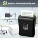 Bonsaii 6-Sheet Micro-Cut Paper Shredder, P-4 High-Security for Home & Small Office Use, Shreds Credit Cards/Staples/Clips, 3.4 Gallons Transparent Window Wastebasket, Black (C234-A)