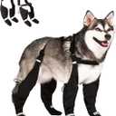 Dog Suspender Boots Dog Booties for Winter with Waterproof and Anti-Slip Features Outdoor Walking Canada Pooch Dog Boots (M)