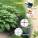 Roowest 16" x 50' Green Garden Border Fence, Metal Wire Folding Fence Roll for Outdoor Yard, Patio & Flower Bed Edging, No-dig Animal Barrier, Rustproof Decorative Landscape Fencing