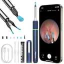 Rejauvan Ear Wax Removal Tool with Ear Camera, Ear Cleaner with Ear Pick &Tweezers Mode,1000W Ear Scope, Universal Gyroscope for Earwax Removal, Ear Wax Removal Kit 
