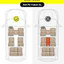 All Weather Floor Mats for Chevy Tahoe 2026-2021/ for GMC Yukon 2026-2022 (Only for 7 Seater), Custom Fit for Front 2nd 3 Row Backseat Floor Liners & Trunk Mats, Heavy Duty TPE Car Black Accessories