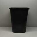 Rubbermaid Commercial Wastebasket Trash Container, 41QT/10.25 GAL, Plastic, Black, Stackable Trash Can for Bedroom/Bathroom/Office, Fits Under Desk/Sink/Cabinet