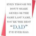 Funny Step Dad Fathers Day Gift from Step Daughter Son, Unique Bonus Dad Fathers Day Card, Happy Father's Day Cards for Stepdad, Sweet Stepfather Card from Stepchild, Set of 2