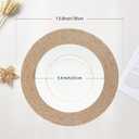 13.8 Inch Round Jute Placemats Set of 10  Boho Rustic Woven Table Mats & Charger Plates, Heat Resistant & Easy to Clean, Handwoven Farmhouse Table Decor for Dining, Kitchen, Weddings & Home