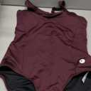 Women's Athletic Training Adjustable Strap One Piece Swimsuit Swimwear Bathing Suit Wine Red 38/ Large