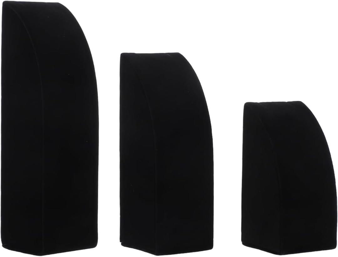 3pcs Velvet Necklace Holder Jewelry Display Stand Jewelry Bust Organizer for Home Shop Earring Pendant Display Easel Space Efficient Quality Material