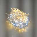 Marchpower Cluster Christmas Lights String, 32Ft 500LED 9 Modes Waterproof Christmas Tree Lights Warm White Twinkle Lights Plug in for Outdoor Indoor Outside Garland Xmas Decorations