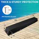 ORLANG 48" Dock Bumpers,PVC Dock Fenders with Stainless Steel Screws,Boat Dock Guards,Dock Post Bumper for Docking Edges, Piling, Vertical Poles, Horizontal Decks or Piers(Black/2Pack)