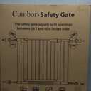 Cumbor 29.7-40.6" Baby Gate for Stairs, Mom's Choice Awards Winner-Dog Gate for Doorways, Pressure Mounted Auto-Close Pet Gates for Dogs Indoor, Safety Child Gate with Easy Walk Thru Door, White