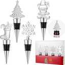 2 x Set of 4 Christmas Wine Stuffed Christmas Decoration, Christmas Party Decoration Gift, Bridal Shower or Baby Shower Party Gift Gift for Guests Christmas Decoration SouvenirAlloy