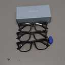 livho High Tech Blue Light Glasses - Advanced 99% Blue Light Blocking Computer Glasses - Anti Eyestrain & UV Glare Protection (*D1 Black X3)
