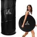 Pop-up Changing Tent, Portable Shower Tent Changing Room, Privacy Portable Bathroom Collapsible Emergency, Compact Dressing Room Tube with Carry Bag for Camping, Beach, or Outdoors (Black)