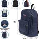 JanSport SuperBreak One Backpacks - Durable, Lightweight Bag with 1 Main Compartment, Front Utility Pocket with Built-in Organizer - Premium Backpack - Blue Dusk, One Size