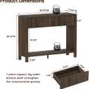 FATORRI Console Entryway Table, Narrow Wooden Sofa Table with 2 Drawers, 39.37 inch Modern Foyer Tables and Couch Tables Behind Sofa for Living Room, Hallway (Dark Walnut)
