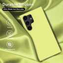 bemal for Samsung Galaxy S25 Ultra Case - Smooth Silky Liquid Silicone - Slim Fit Soft Microfiber Lining - Designed for Women and Girls - Shockproof Protective Phone Cover 6.8"- Yellow Green