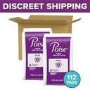 Poise Incontinence & Postpartum Pads for Bladder Leaks, 6 Drop Ultimate Absorbency, Regular Length, 112 Count, Packaging May Vary