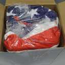 Oudain 2 Pcs Memorial Day Stretch Table Cover 6 Feet Patriotic Spandex Table Clothes Red White and Blue Star Party Decorations for 250th Anniversary Independence Day 4th of July Events Party