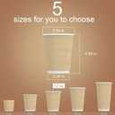 Hot Paper Cups_12 oz Disposable Insulated Corrugated Sleeve Ripple Wall Paper Cup 100 pcs,12oz Cups for DrinkHot Coffee Cups (Brown)
