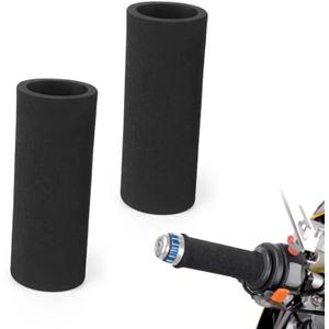 SLIMI 2 PCS Motorcycle Hand Grips Cover, 27MM Handlebar Grip Sponge Covers, Anti-Slip Handle Grip Protrctor, Universal for Most Motorcycles, ATV, Dirt Pit Bike, Motocross (Black)