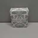 NIKKY HOME Small Table Clock with Faux Pearls Battery Operated for Living Room Decor Desk Shelf 3'', White