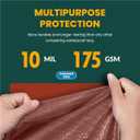 Large Waterproof Tarp - Heavy Duty 10 Mil Thick Poly Tarpaulin Ideal for Canopy Tents, Boats, RV or Pool Covers - Multipurpose Protective Tarps with Grommets for Indoor and Outdoor Use | 25' x 45'