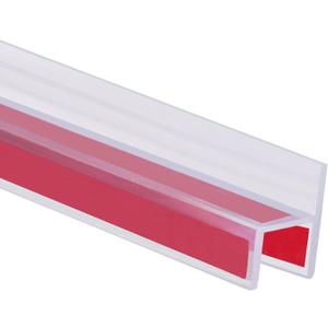 10 Feet Shower Door Side Seal Strip for 3/8" (10mm) Glass, Frameless Shower Door Side Silicone Seal Strip for Bathroom Showers Water Guard Sweep Barrier