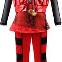 Lgandpg Rise of Red Costume Kids, Red Costumes Girls 3PCS Outfit, 150