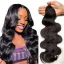 Pre-Separated Crochet Knotless Hair Extensions Body Wave Feather Crochet Human Hair Seamless Reusable for Women Hair 14inch 120g 100strands