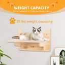 NOVGOBHOT Cat Wall Shelves for Large Cats – 9-Piece Wooden Wall-Mounted Cat Shelves Set, Kitty Climbing System with Perches, Scratching Post & Condo House