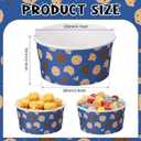 LemonRoad 72 Pcs Monster Party Supplies Disposable Snack Cups 16 oz Blue Monster Themed Party Ice Cream Cups for Yogurt Dessert Girl Boy Birthday Baby Shower Decorations