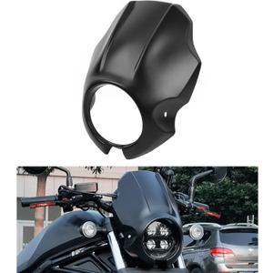 Motorcycle Headlight Fairing Covers Front Head Light Cowl Fork Mount Headlamp Mask Visor For Honda Rebel 1100 CMX1100 2021 2022 2023 2024 2025 (Matte Black)