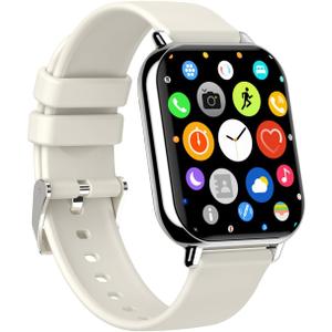 Smart Watch Model Y7 C7Pro Smart Wearable Watch for Health and Fitness Tracker, Blood Pressure and Oxygen/Heart Rate/Sleep/Sports Monitoring, Phone Call &Message Reminder and Find function, Sedentary Reminder Grayish White