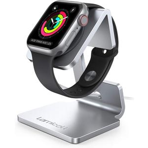 Lamicall Apple Watch Accessories, Watch Stand for Apple Watch Magnetic Fast Charger, Desk Charging Stand Holder Dock, Gift Gadget for iWatch Series SE 11 10 9 8 7 6 5 4 3 2 1, Series Ultra, Sliver
