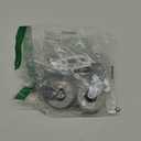 M6 Threaded Stem Caster Wheels, 2 Inch PVC Silent, No Noise and No Scratch Castor Wheels, Replacement for Tiny Shelving, Slide Storage Cart for Office, Kitchen & Laundry Room, Set of 2 Brake 2 Swivel