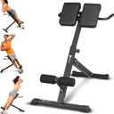 Lifepro SculptTrainer Roman Chair  Hyperextension Bench for Strength Training  Adjustable Back Extension Machine, Ab Bench & Foldable Sit-Up Bench for Athletes, Core Work & Home Gym Workouts (SculptTrainer Lite  Black)