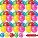 Jexine 150 Pcs 6.3 Inch Knobby Balls Bulk Spiky Bounce Ball Sensory Balls with Air Pump Small Inflatable Bouncy Balls Soft Bounce Party Favors for Kids Baby Massage Stress Play Set