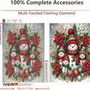 2 x WEUOPG Christmas Diamond Painting Kits for Adults, Snowman Family Diamond Art Kits for Adults&Beginner, Full Drill Diamond Art Paint with 5D Round Diamonds for Home Wall Decor (Snowmen-Red)