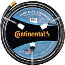 Continental Premium Garden Black Heavy Duty Cold Water Garden Hose, 5/8in Inside Diameter x 100ft Length, Male x Female Garden Hose Thread…