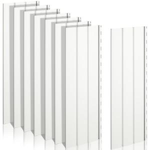 Landical 8 Pcs 12" W x 35" L Mobile Home Skirting Vinyl Underpinning Panel Vinyl Skirting White Panels Wood Grain 40 Mil Thickness House Panels for Mobile Home Kit(Without Holes)