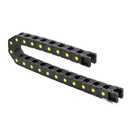 Plastic Drag Chain Cable Carrier Closed Type with End Connectors R150 25 x 77mm L1000mm for Electrical CNC Router Machines