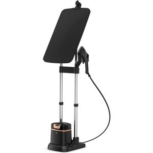 Rowenta IXEO Steamer for Clothes with Ironing Board 65 Inches 45 Second Heatup, 1 Liter Capacity 1500 Watts Ironing, Portable, Fabric Steamer, Garment Steamer, Adjustable QR1410,Black